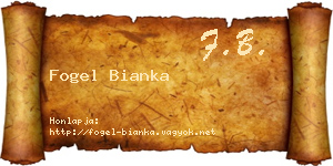 Fogel Bianka névjegykártya